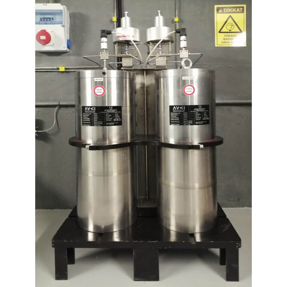 CE Certified High Pressure Gas Tanks 1.000 bar, Air, Argon, Nitrogen